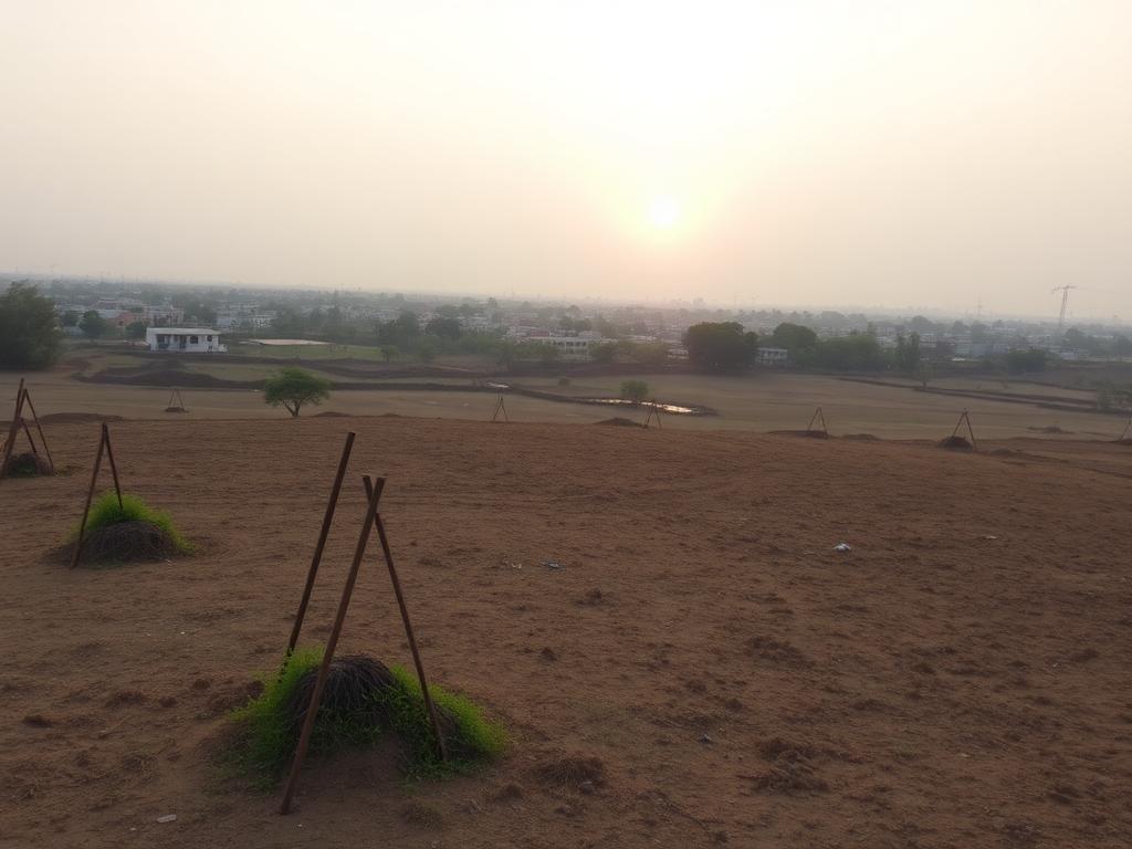Open investment land parcel near a developing township in Chandrapur